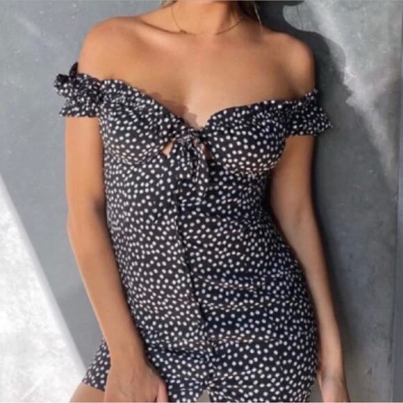 Princess Polly Black and White Mini Dress Size:2 - Picture 5 of 11